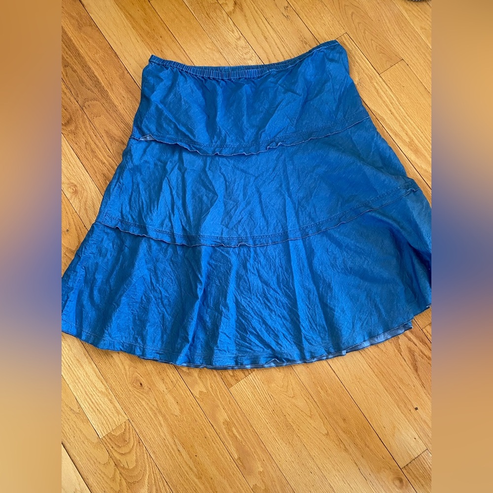 Ruffle Jean Skirt
